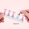 Etercycle Nail Stand Acrylic Nail Art Display Stand Practice Nail Holder for Painting Nails Magnetic Practice Stands with Double-sided Tape For Home DIY Salon Supplies (Pink)
