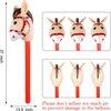 TOSAMZOO 4 Pieces Inflatable Stick Horse Inflatable Stick Horse Balloon Funny Stick Horse Toy for Kids Inflatable Stick Horse Birthday Gift Cowboy Party Supplies (37 Inch Brown)