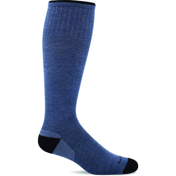 Sockwell Men's Elevation Firm Graduated Compression Sock, Denim - L/XL