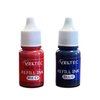Veltec Premium 2-Color Refill Ink for Pre-Ink Stamps, Blue and Red, 10 ml Each Bottle