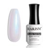 RARJSM Gel Builder Nail Polish Pearl White Hard Gel in a Bottle Mermaid Shell Glitter Pearlescent Thick Extension Structure Gel for Nails 15ml Soak Off Curing Requires Salon Home DIY Beginer Use