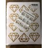Diamond Wall Decals,Wall Art, Geometric Decor,Vinyl Wall Stickers for Baby Kids Bedroom Nursery Decoration(A15) (Dumb Gold)