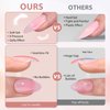 BTArtbox Soft Gel Nail Tips Square - Press On Nails Long Natural XCOATTIPS Pre-applied Tip Primer, One-Step Square Gel Nail Tips Fake Nails for DIY Nail Art