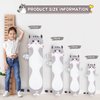 Sausudols Long Cat Plush Body Pillow, Cute Cat Plush Toy Pillows with Wings, Stuffed Animals Kitten Soft Plushies Gifts for Kids Girls Girlfriend(Grey, 19.6in/50cm)
