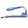Guardian Gear Nylon Two-Tone Pawprint Dog Leash, 4-Feet x 5/8-Inch Lead, Blue