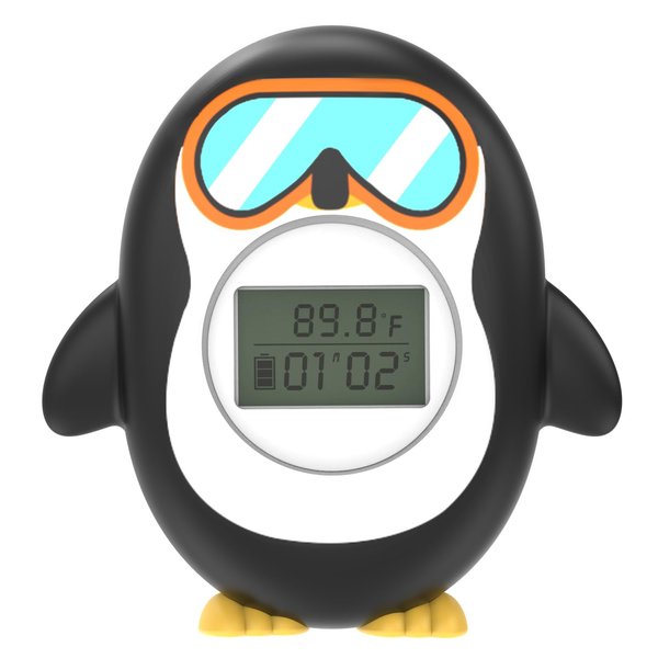LEDFAAH Bath Thermometer for Baby, Safety Pregnancy Bathtub Thermometer with Battery Power Display Feature, Floating Water Temperature Gauge, Auto On/Off Baby Shower Thermometer