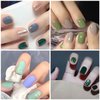 SILPECWEE 20 Sheets Green Nail Polish Strips Spring Nail Wraps for Women Self Adhesive Nail Stickers Nail Strips Real Nail Polish Stick on Nails with 1pc Nail File