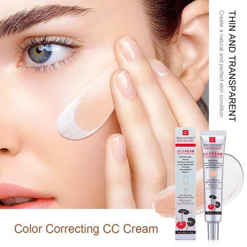 Color Correcting CC Cream,Invisible Pores Cream Foundation And Invisible Pores Concealer,CC Cream Foundation Rich In Centella Asiatic, Moisturizing And Waterproof CC Cream With Spf 25 (DARK)
