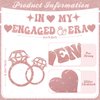 Breling Pre-Strung In My Engaged Era Banner 20 Ft Engagement Party Decorations Engagement Foil Banner Happy Engagement Party Banner Bachelorette Banner Bachelorette Party Decor Supplies (Pink)