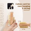 PySona 2 Pieces Natural Wooden bristle nail brushes for Cleaning Fingernail and Toenail non-slip two-sided Grip Hand foot Nail Brush Set Manicure Pedicure Scrubber Supply Men Women Girls