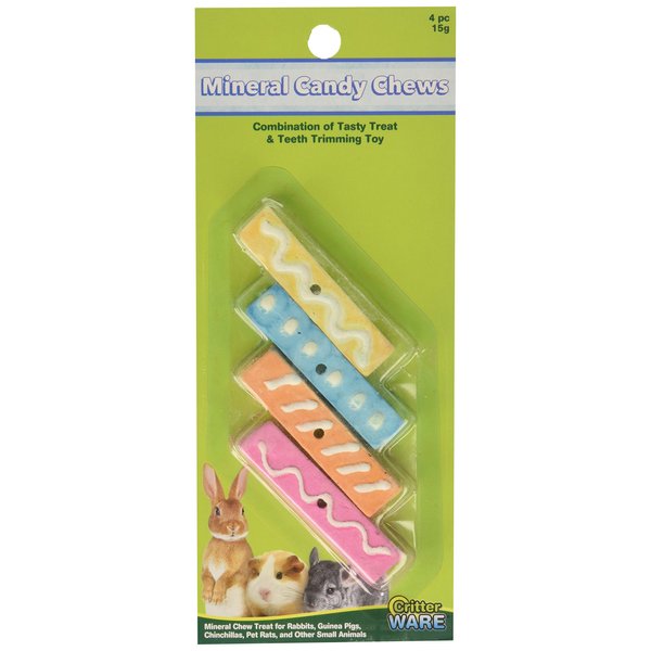 (3 Packages) Ware Manufacturing Mineral Candy Chews Small Pet Treats - 4 per Package