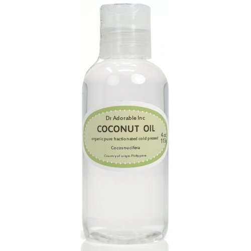 Organic Pure Fractionated Coconut Oil Raw 4 Oz