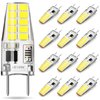 SHINESTAR 12-Pack G8 Led Bulb Dimmable, 120V T4 Bulb 20w, Daylight White 6000K, Under Cabinet Light Bulb