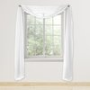 Elegant Comfort Lightweight Sheer Voile Window Scarf Valance - 216 Inch Long - 1 panel Long Sheer Curtain for Living Room, Event Decor, Bedroom, (1 Piece) 55" X 216'' Long, White