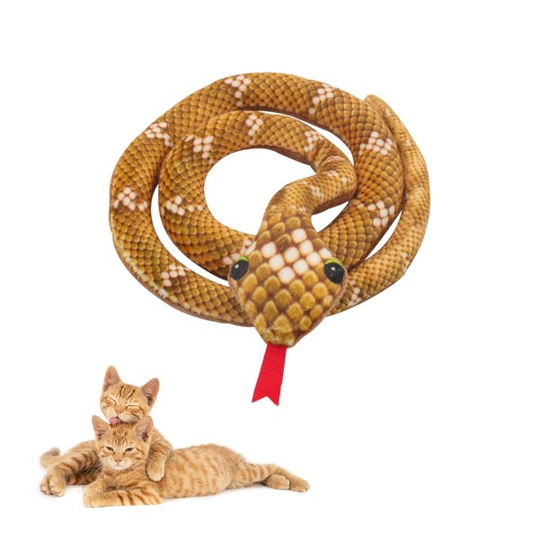 Andiker Cat Catnip Toys for Cats, 31inches Long Snake Cat Toy with Crinkle Sound for Indoor Cat Interactive Toy, Soft Plush Toy for Cat Exercising Playing Cat Chew Toy