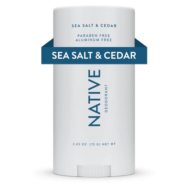 Native Deodorant Contains Naturally Derived Ingredients, 72 Hour Odor Control | Deodorant for Women and Men, Aluminum Free with Baking Soda, Coconut Oil and Shea Butter | Sea Salt & Cedar