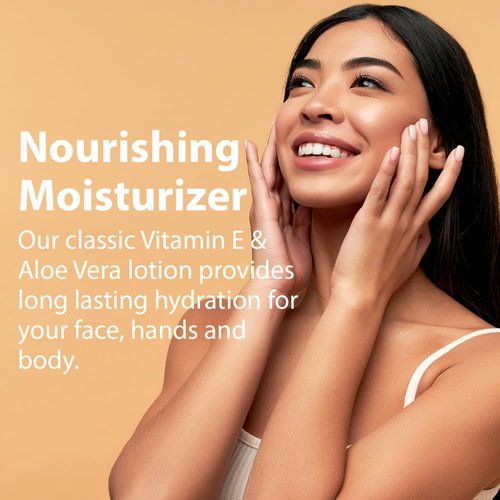 Sanar Naturals Healthy Skin Moisturizer - Vitamin E and Aloe Vera - Body Lotion for Dry Skin, Face, Hands, Feet, Legs, Neck - Travel Size Serum for Women and Men, 60 Ampoule Capsules