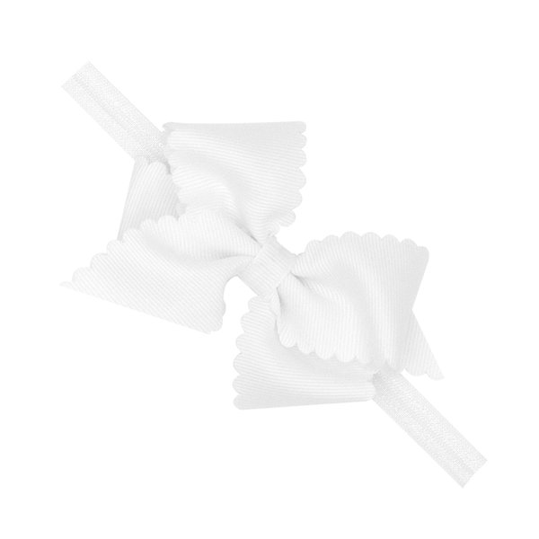 Wee Ones Baby Girl's Extra Small Grosgrain Bow On Matching Elastic Band, 0-6 Months, Light Pink