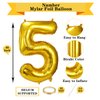 40 Inch Gold Number 1 Balloon 1st Birthday Balloon Foil Number Balloons for Birthday Party Gold Digit 1 Balloon for Birthday Party for Kids 1 Year Anniversary Decors