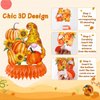 11 Pack Thanksgiving Honeycomb Centerpiece Fall Party Decorations Supplies 3D Autumn Fall Thanksgiving Centerpieces for Tables Happy Friendsgiving Thanksgiving Party Decorations Supplies