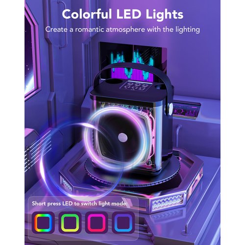 BESCOST Mini Karaoke Machine for Kids Adults, Portable Bluetooth Speaker with 2 Wireless Microphones, Kids Karaoke Machine for Girls Boys, Toys Birthday Gifts for 3-12+ Years Old Toddler (Blue)