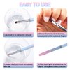 INENK Nail Art Clean Up Brushes,Nail Brushes for Cleaning Polish Mistakes on the Cuticles, Acetone Resistant Nail Brush, Fingernail Cleaning Brushes for Nail Art and Designs (2 Pcs Round&Angled)