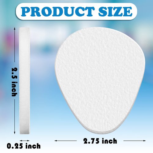 Jiuguva 60 Pack Metatarsal Foot Pads 0.25 Inch Thick Ball of Foot Cushions Adhesive Metatarsal Pads Soft Metatarsal Felt Pads for Women and Men Forefoot Support Pain Relief (White)