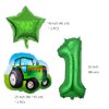 Daimay 23PCS Farm Green Tractor Birthday Decorations Tractor Party Supplies 3rd Happy Birthday Banner Farm Barn Tractor Balloon Green Number Foil Balloon Cake Toppers for Girls Boys Kids Baby Shower