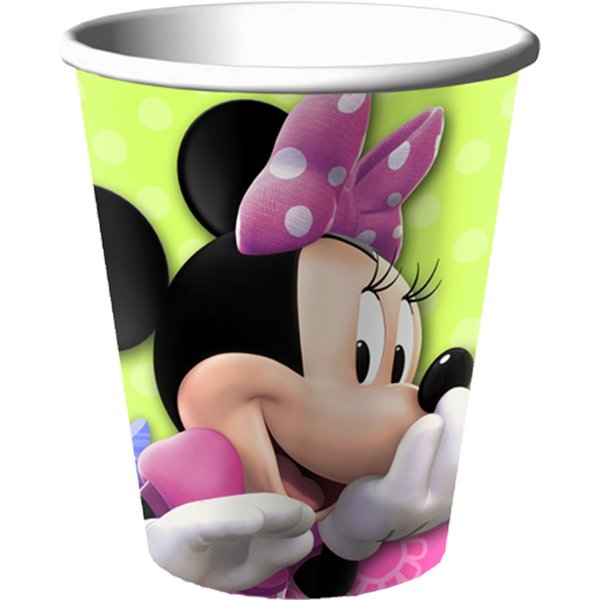 Minnie Mouse Party Supplies 9oz Paper Cups - 8 Each