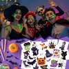 MDDRUIQI Glow Halloween Tattoos for Kids - Halloween Party Favors - Halloween Tats Stickers - Halloween Games Treats Toys Bulk - Halloween Gifts Crafts Party Supplies | Goodie Bag Fillers(80 Style)
