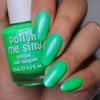 Polish Me Silly Slimey Glow - Neon Green Blue NEON Glow Pop Collection Multi Color Shifting: Mylar Oil Slick Indie Nail Polish