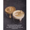 Honey Jar Pot Glass Holder Dispenser Set with Wooden Dipper Stick and Acacia Lid Cover for Home Kitchen, Clear, Modern Honey Syrup Glass Container for Storage Gift, Honey Pot and Drizzler (9 Oz)