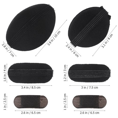 LALAFINA 1 Set of Invisible Fluffy Hair Clips, Volume Hair Base Bump Up Hair Clips Sponge Bun Hair Pad Accessories for Women Girls