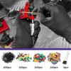 Tattoo Machine Parts, Usiriy 405pcs Tattoo Supplies Set 100 Colorful Tattoo Rubber Bands 100 Rubber Tattoo Grommets 100 Silicone Tattoo Nipples 100 O-rings and Cleaning Brush Set
