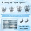 Lash Clusters 96 Pcs Cluster Lashes Eyelash Clusters DIY Cluster Eyelash Extensions Individual Lashes Thin Band & Soft(Glacier,D-10-16mix)