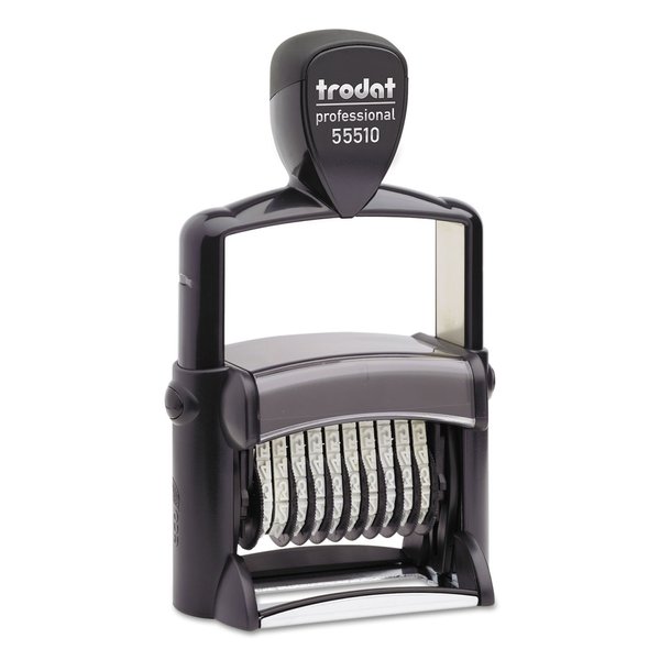 Trodat 10-Digit Self-Ink Number Stamp, Black