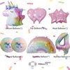 Unicorn Balloons Unicorn Birthday Party Decorations for Girls with Heart Star Rainbow Balloons Wedding Baby Shower Unicorn Party Supplies (Number 4)