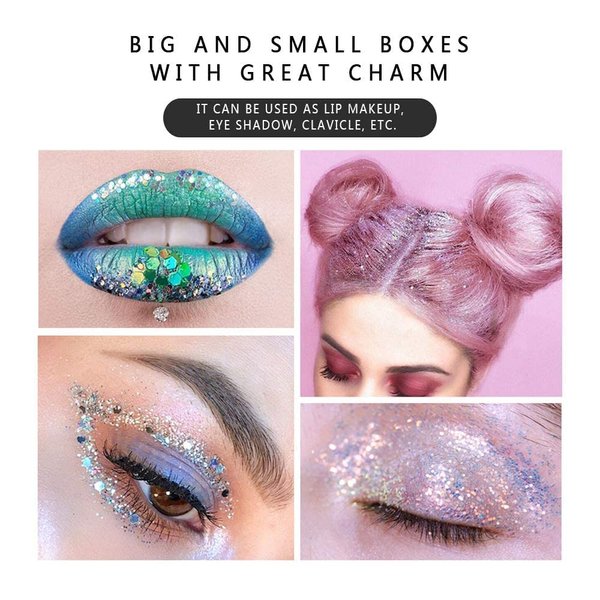 Pink Glitter Body Gel, Sequins Liquid Eye Shadow Glitter Face Gel, Festival Glitter Cosmetic Face Hair Nails Makeup Long Lasting Sparkling for Festival Party Decoration Makeup (03)