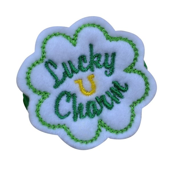 Girls St Patricks Day Lucky Charm Shamrock Felt Hair Clip (Alligator Clip)