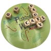 Fishing for Words, Dice Game, Word Game, Travel Game, Family Game, Bar Game, 2 to 4 players, ages 8 and up, Green