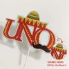 UNO Cake Topper, First Birthday Party Decor, One Year Old Baby Shower Decorations, Carnival Theme Party Decorations Supplies.