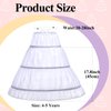 Jiuguva Girls' 3 Hoops Petticoat Full Slip Crinoline Skirt Ball Gown Petticoat Skirt Toddler Underskirt Slip for Girls (4-5 Years) White