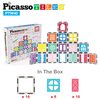PicassoTiles Magnetic Tile Clip-in Window and Door Expansion Set, Magnetic Block Add-ons, Magnet Building Construction Toys, STEM Education Learning Stacking Block, Toddler Boys & Girls