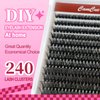 Lash Clusters DlY Eyelash Extensions 40D 0.07 D Curl 14-18mm Eyelash Clusters Mixed Tray Cluster Eyelash Extensions Natural individual Lashes (40D-0.07D-14-18mm)