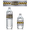 Under Construction Party Water Bottle Labels, Construction Birthday Decorations - 24 Stickers