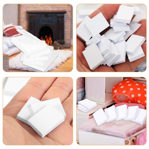 1:12 Scale Mini Blank Books Dollhouse Kit,100PCS Miniatures Blank Books, Mini Books Dollhouse Decoration Accessories Supplies Model for Christmas Pretend Play