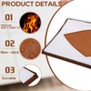 Zhengmy 2 Pcs Heat Press Cover Protector 15x15 Inch Non Stick High Temperature Reusable Heat Press Platen Wrap Cover for Protecting Sublimation Machine Projects Brown and White
