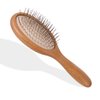 WeCoola Hair Brush, Wooden Hairbrush with Metal Bristles, Stimulates Scalp for Hair Growth, Gift for Mother's & Father's & Friends, All Hair Types