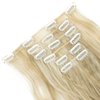 24"-26" Clip in Hair Extensions 6Pcs 16 Clips Curly Wavy Straight Thick Clip on Synthetic Hair Extension Hairpieces Ash Blonde Mix Bleach Blonde#