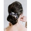 Unsutuo Bride Wedding Hair Comb Blue Rhinestone Bridal Hair Accessories for Wedding Hair Pieces for Women and Flower Girls